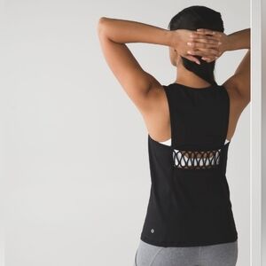 EUC Lululemon Sweaty Or Not Tank Black, small (4-6), women's, $58